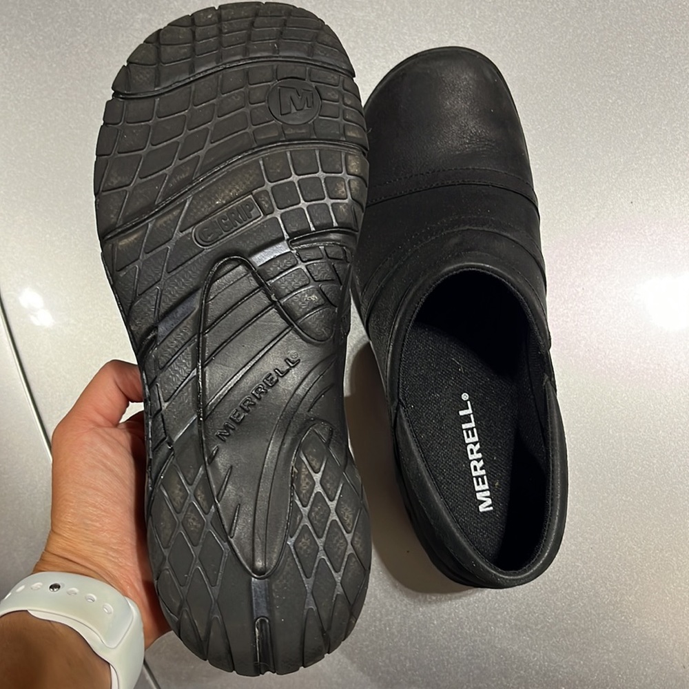 Merrell Women’s 7.5 Encore Moc 4 black leather - Picture 3 of 7